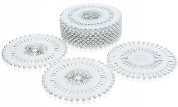 Smeigtukai su plastikine galvute 38 mm (40 vnt.) "balti"