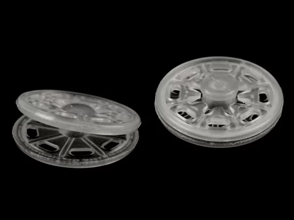 Spaudės plastikinės Ø 25 mm (skaidrios, juodos)