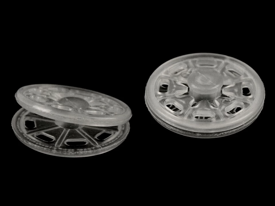 Spaudės plastikinės Ø 25 mm (skaidrios, juodos)