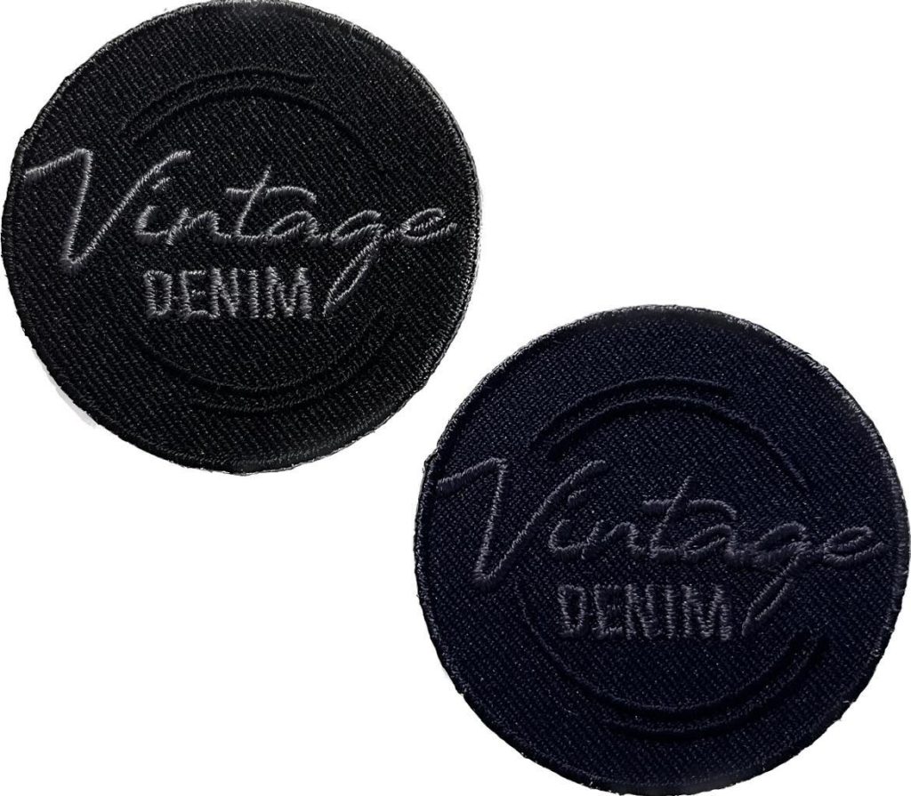 Aplikacija "vintage denim" Ø 5 cm