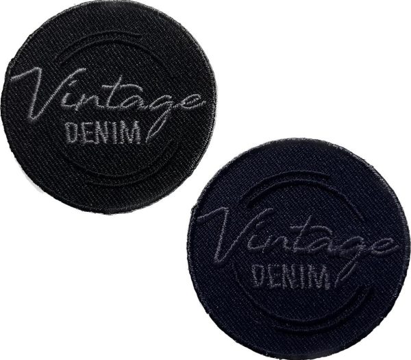 Aplikacija "vintage denim" Ø 5 cm