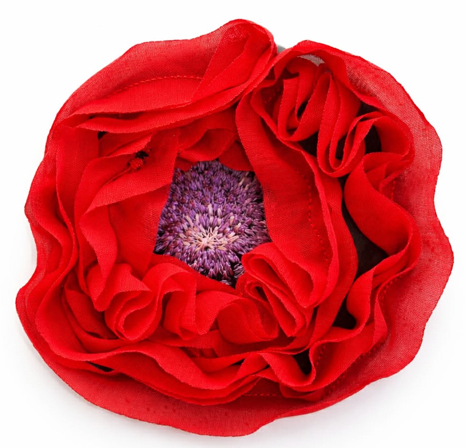 Aplikacija "gėlė" Ø ~ 9,5 cm "raudona "A""