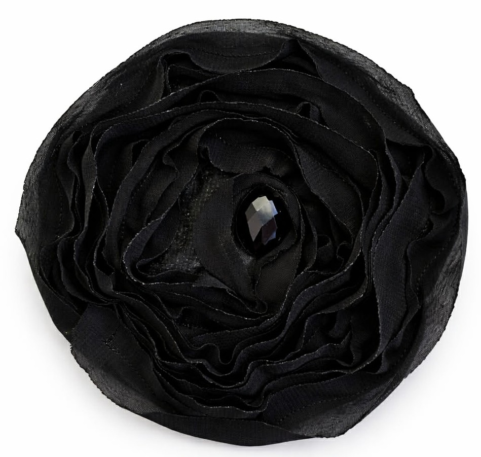 Aplikacija "gėlė" Ø ~ 11 cm "juoda "