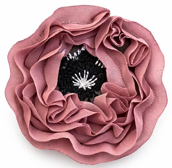 Aplikacija "gėlė" Ø ~ 9,5 cm "rožinė"