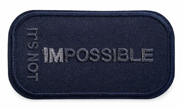 Aplikacijos "IMPOSSIBLE" ~ 9,0 cm x 5,0 cm (sp. mėlyna)