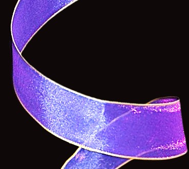 Dekoratyvinė juostelė su vielute 38 mm 10 m (violetinė)