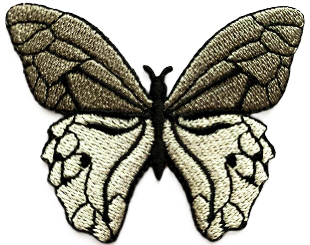 Aplikacija "0253B" (drugelis) ~ 7,0 cm x 5,7 cm "B"
