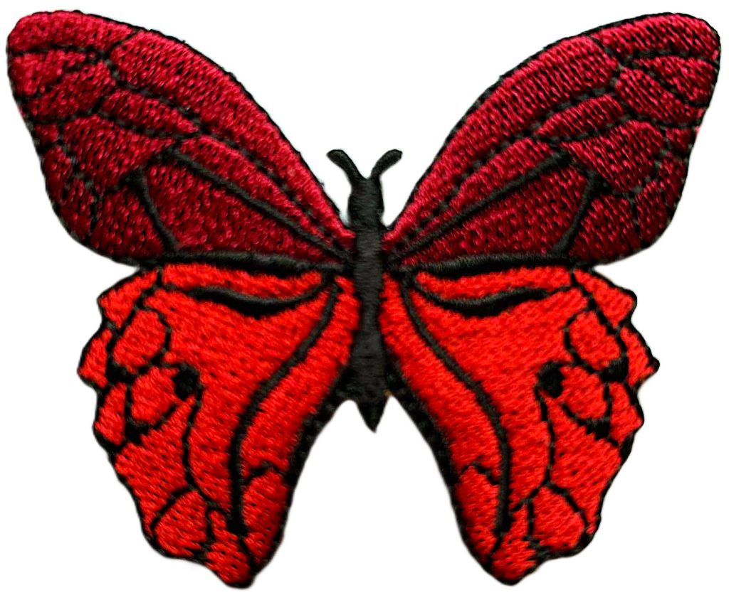 Aplikacija "0253B" (drugelis) ~ 7,0 cm x 5,7 cm "C"