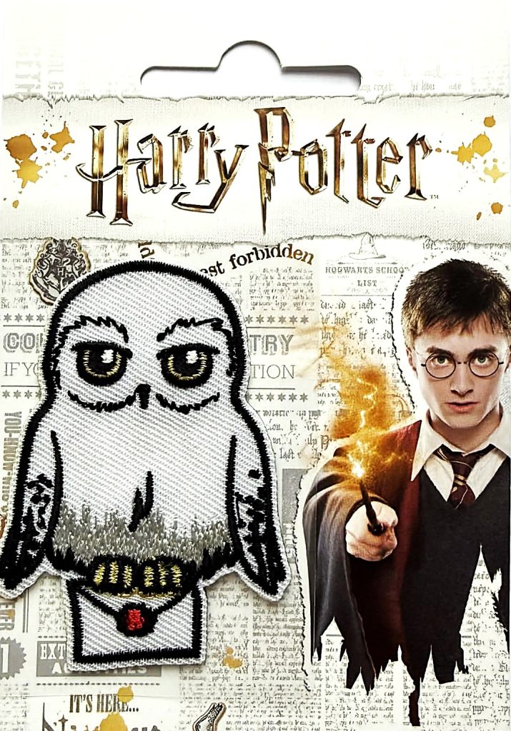 Savaime limpančios aplikacijos „Harry Potter“ – pelėda (Hedwig) 4,5 cm x 6,0 cm