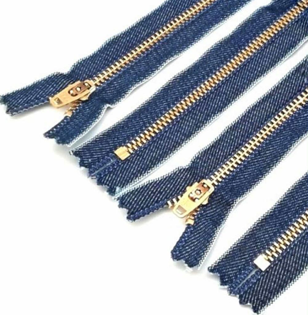 Metalinis užtrauktukas džinsams YKK Nr. 3 – 20 cm "INDIGO"