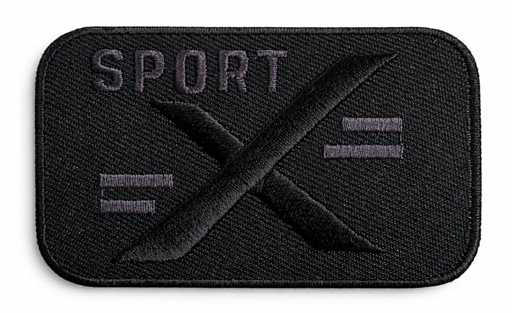 Aplikacijos "SPORT" ~ 7,8 cm x 5,0 cm (juoda)