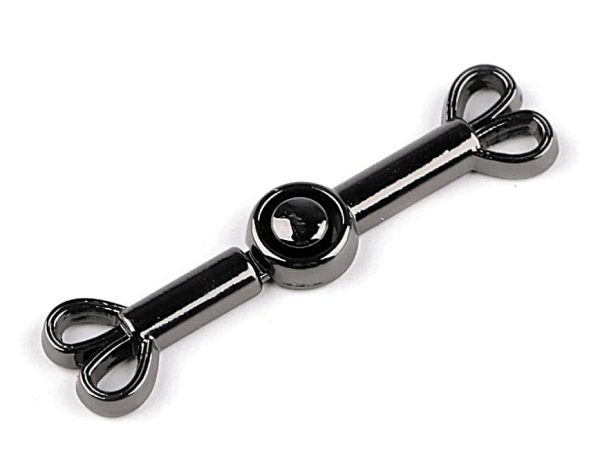 Dekoratyvinis metalinis užsegimas, 40 × 10 mm "C"