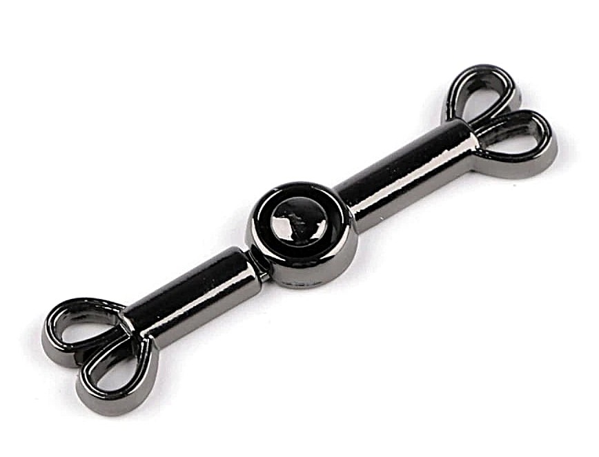 Dekoratyvinis metalinis užsegimas, 40 × 10 mm "C"