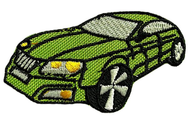 Aplikacija "automobilis" ~ 8 cm x 4 cm (žalias)