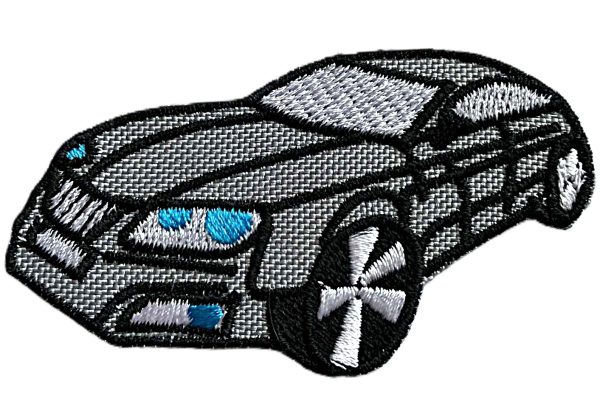 Aplikacija "automobilis" ~ 8 cm x 4 cm (pilkas)