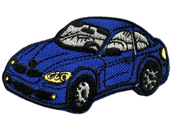 Aplikacija "automobilis" ~ 7,5 cm x 4,5 cm (mėlynas)