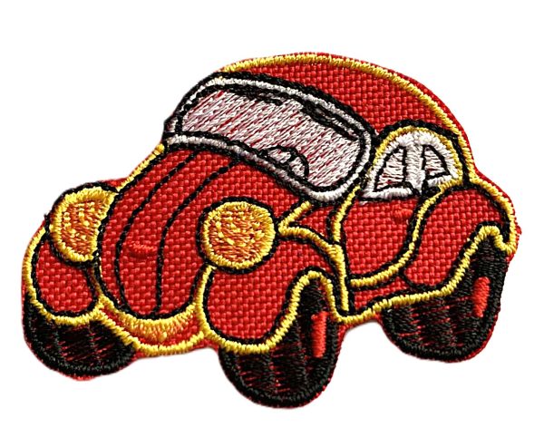 Aplikacija "automobilis" ~ 6 cm x 4,2 cm (raudonas)
