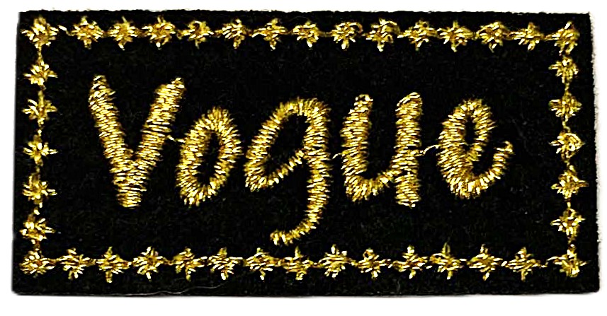 Aplikacija "Vogue 2" ~ 4,0 cm x 2,0 cm