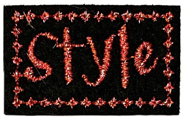 Aplikacija "Style 3" ~ 3,0 cm x 2,0 cm