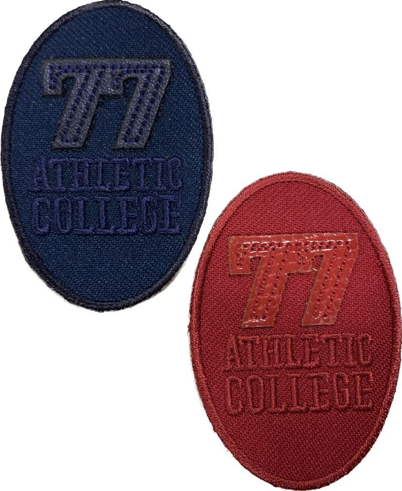 Aplikacijos "ATHLETIC COLLEGE 77" ~ 4,0 cm x 6,0 cm