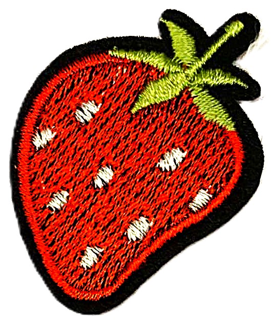 Aplikacija "braškė" ~ 3,0 cm x 4,4 cm