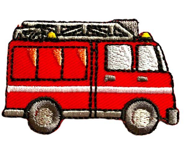 Aplikacija "0641" (gaisrinė mašina) ~ 6 cm x 4cm