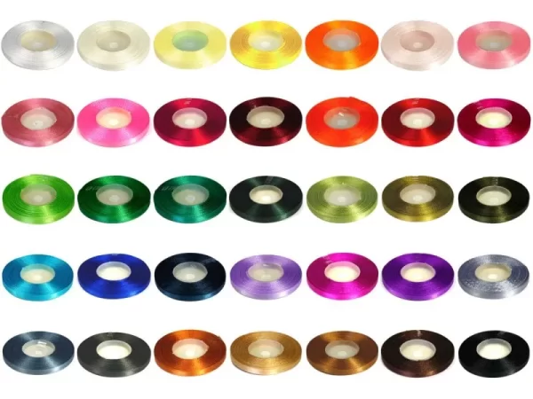 Atlasinės (satininės) juostelės 6 mm