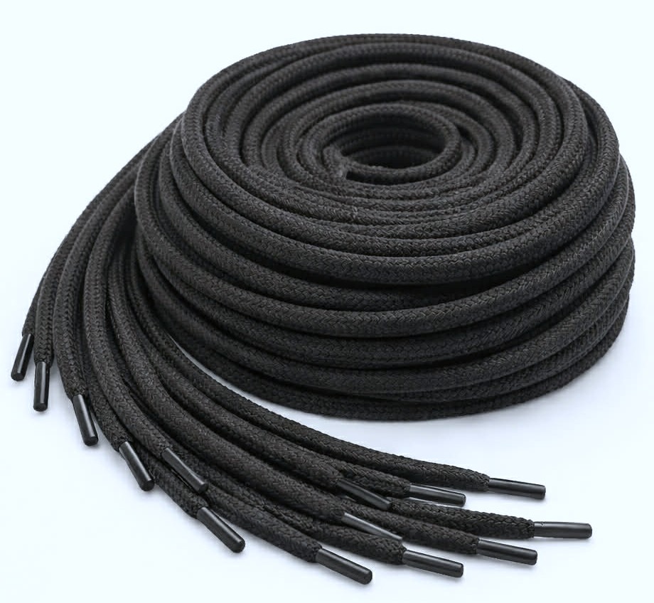 Medvilniniai batraiščiai – apvalūs 3,5 mm (200 cm), juodi