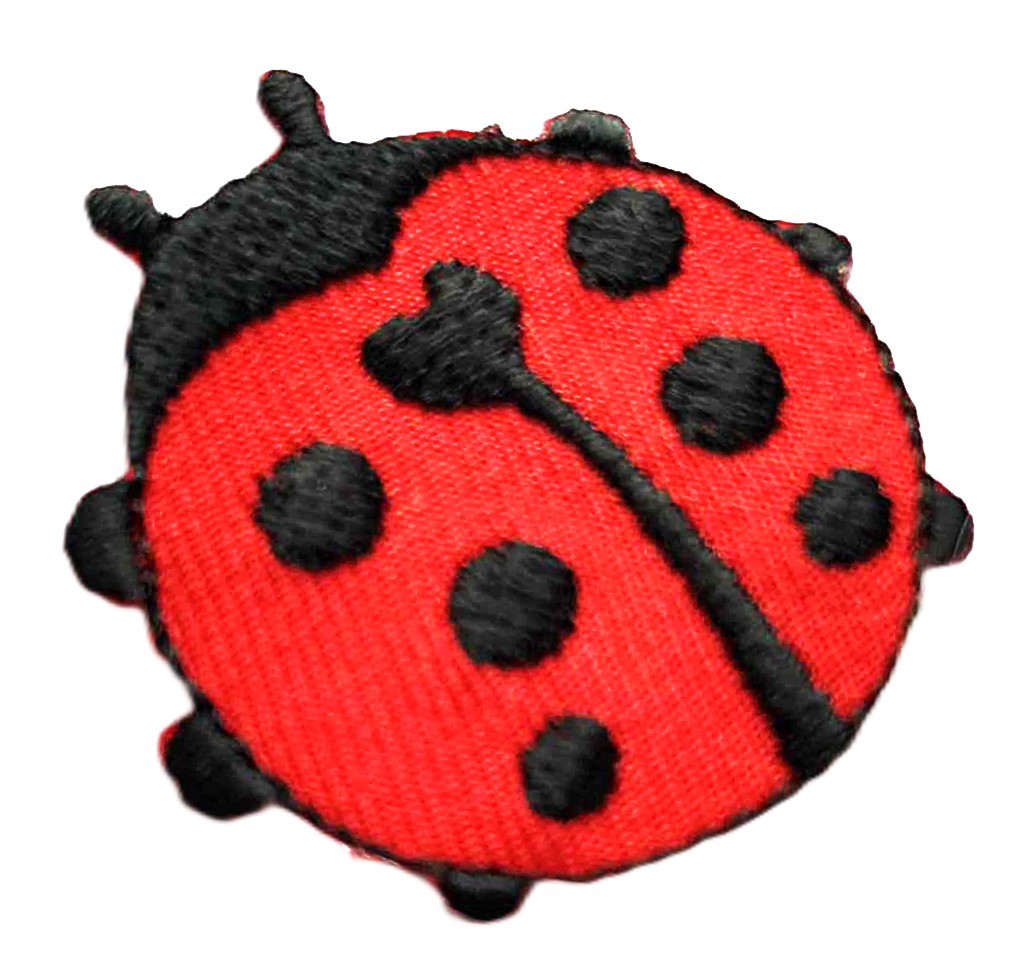 Termoklijuojama siuvinėta aplikacija „Boružėlė“ ~ 3,5 cm x 3,7 cm