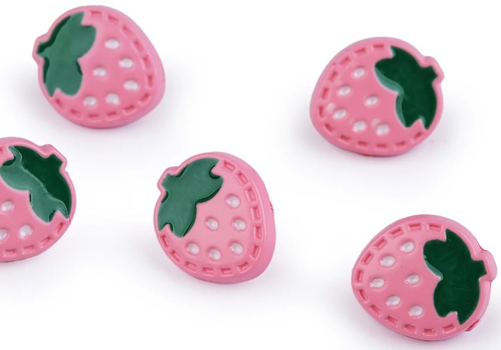 Sagutė "rožinė braškytė" ~ 13 mm x 15 mm