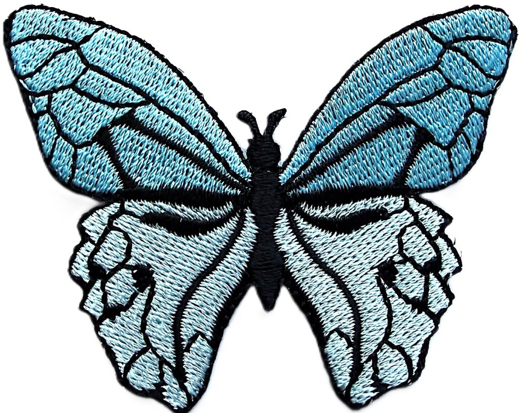Aplikacija "0253B" (drugelis) ~ 7,0 cm x 5,7 cm "H"