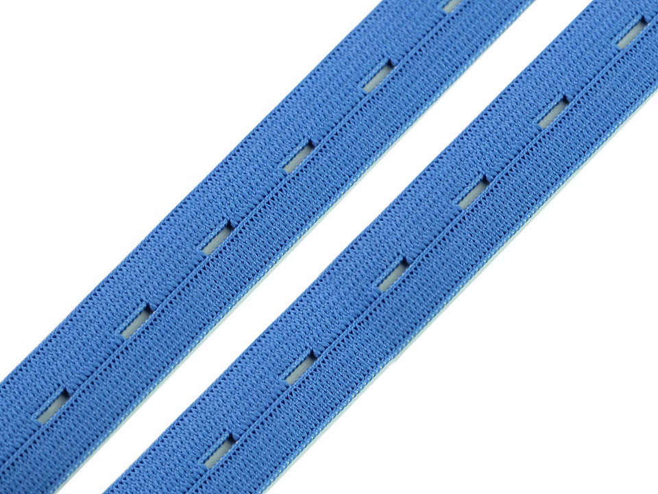 Elastinė juostelė su skylutėm 15 mm mėlyna