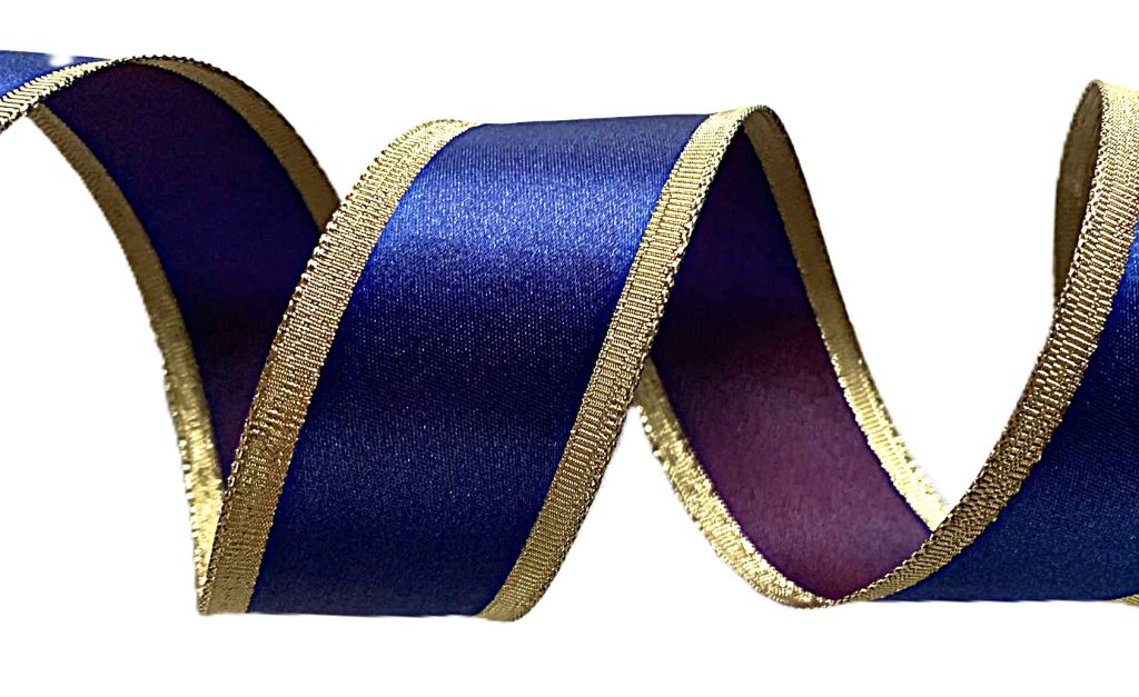 Dekoratyvinė juostelė su vielute 38 mm 10 m (mėlyna)