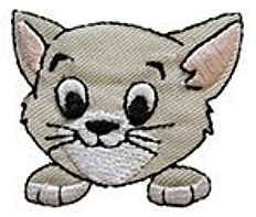 Aplikacija "0713" (katinas) 5,2 cm x 4,5 cm