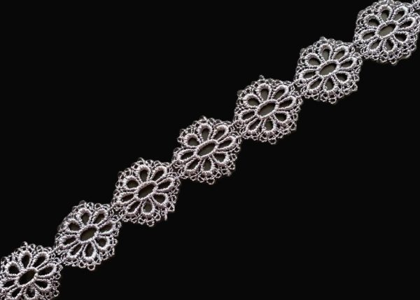 Gipiūriniai nėriniai 23 mm (pilki)