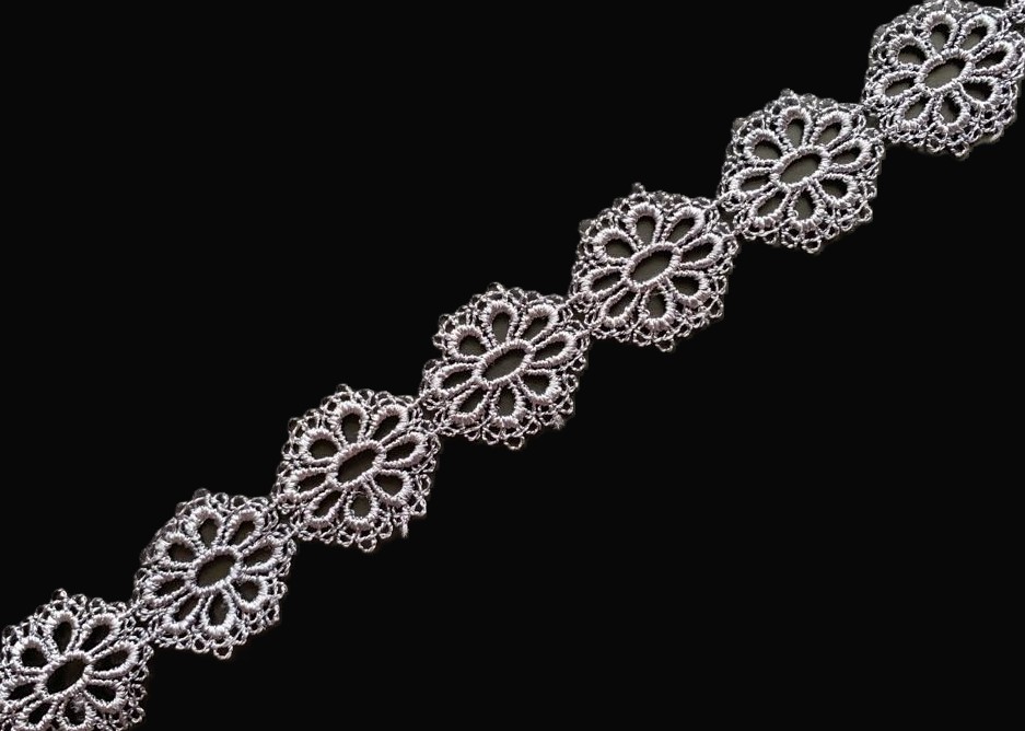 Gipiūriniai nėriniai 23 mm (pilki)