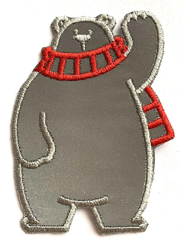Atšvaitinė aplikacija " šiaurės meška " ~ 6 cm x 8 cm "A"