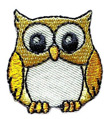 Aplikacija "Pelėda 02" ~ 3,5 cm x 3,7 cm