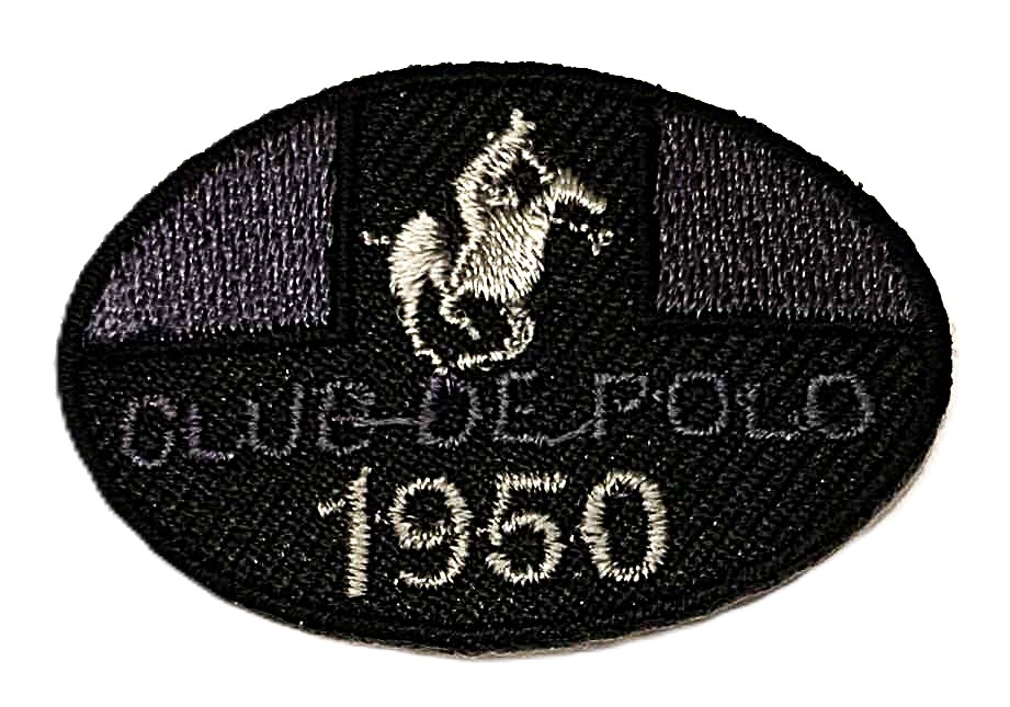 Aplikacija " CLUB DE POLO" 4,5 cm x 3,0 cm (pilka)