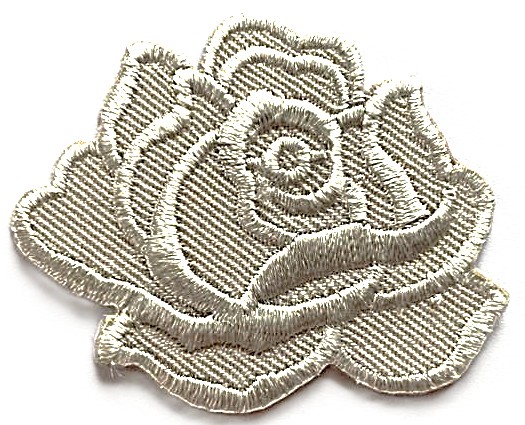 Aplikacija "rožė" ~ 4,8 cm x 3,9 cm "kreminė"