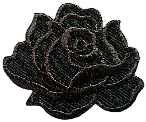 Aplikacija "rožė" ~ 4,8 cm x 3,9 cm "juoda"