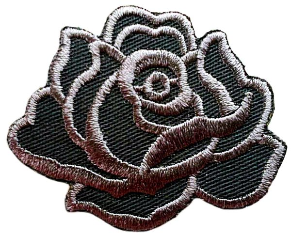 Aplikacija "rožė" ~ 4,8 cm x 3,9 cm "pilka"