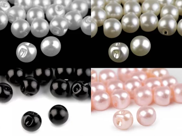 Perlamutrinės sagutės Ø 8 mm "perliukai" ST 120389