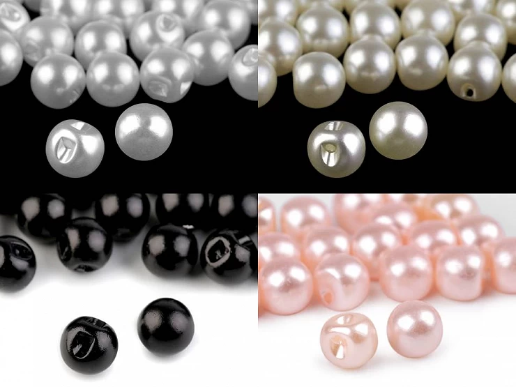 Perlamutrinės sagutės Ø 8 mm "perliukai" ST 120389