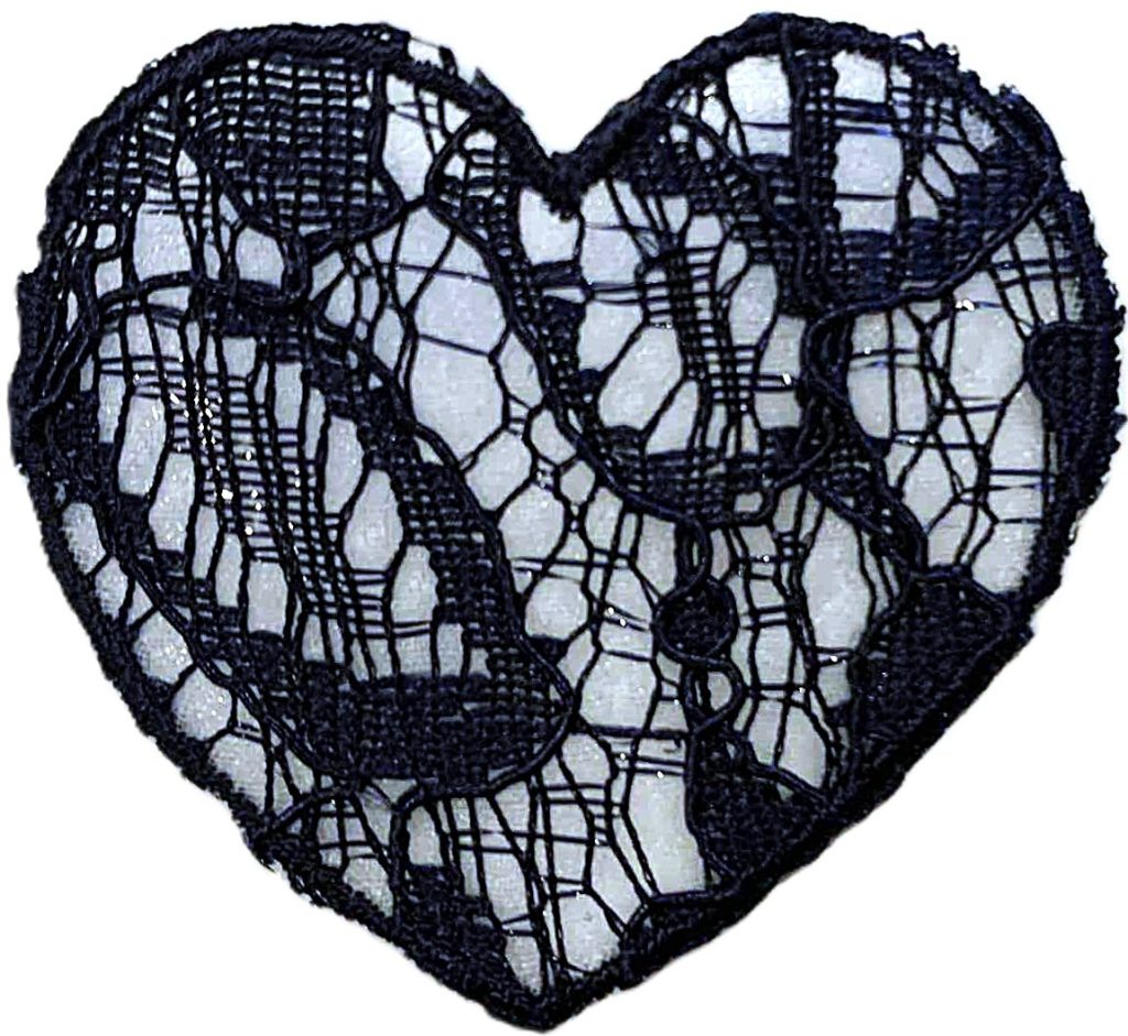 Aplikacija "širdelė" ~ 5,5 cm x 5 cm "mėlyna"