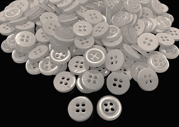 Saga marškiniams 18L (balta) Ø 11,5 mm