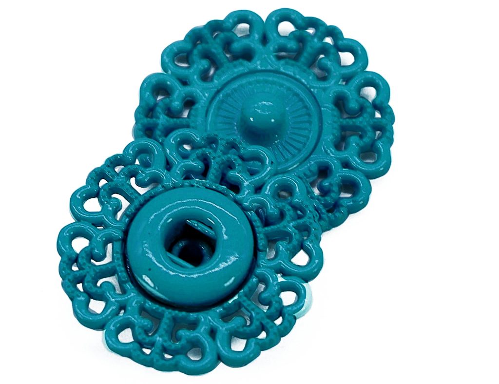 Dekoratyvinės ažūrinės metalinės spaudės drabužiams, Ø20 mm "C6-05"