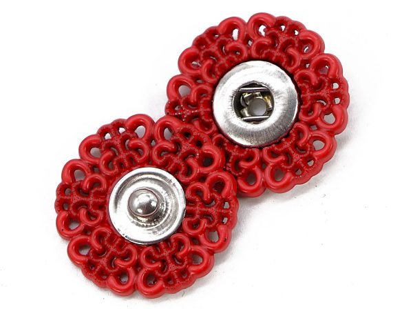 Dekoratyvinės ažūrinės metalinės spaudės drabužiams, Ø20 mm "C6-16"