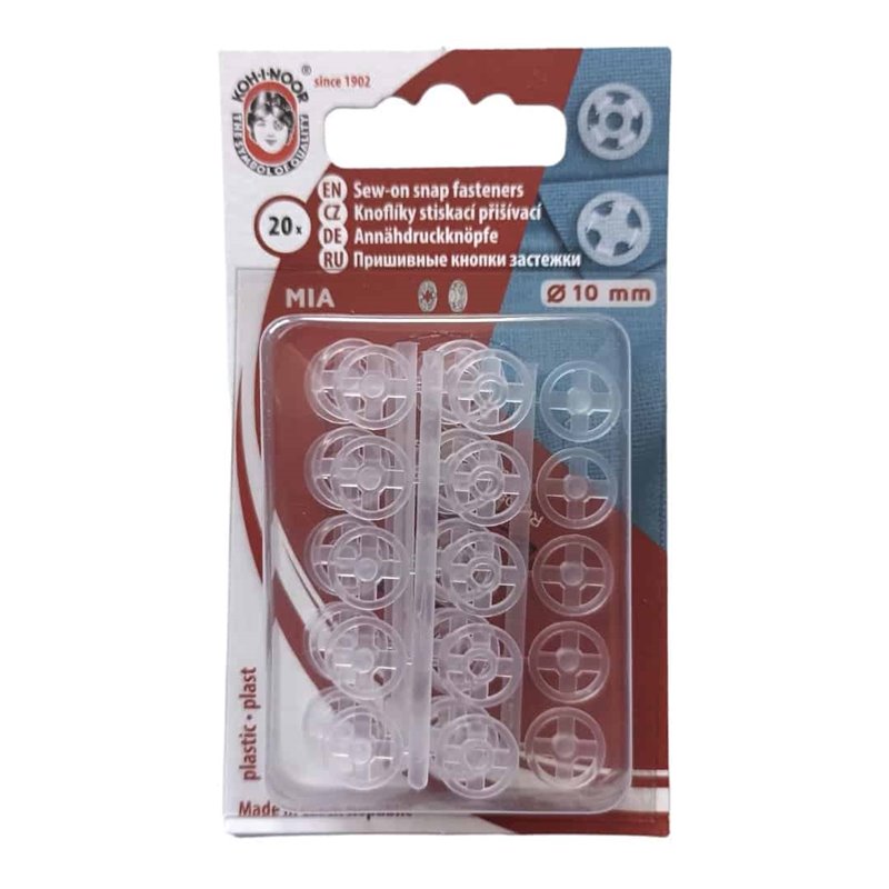 Spaudės plastikinės Ø 10 mm 20 vnt. "01"