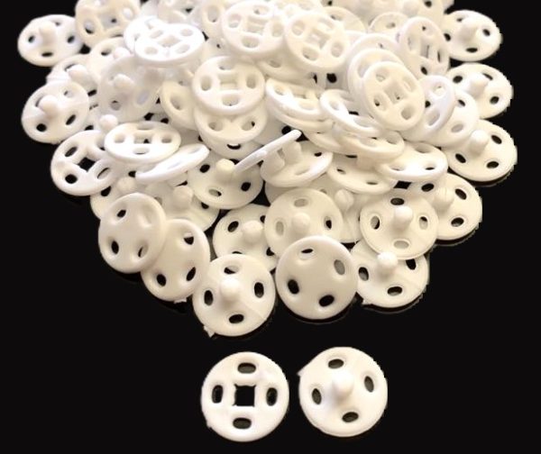 Plastikinės baltos spaudės Ø 10 mm